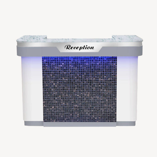 Mayakoba  Reception Desk With Mosaic Tile And Led - DSP-MBS-NRTBL-NOVA-CB2