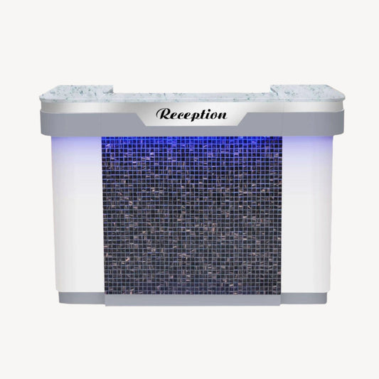 Mayakoba  Reception Desk With Mosaic Tile And Led - DSP-MBS-NRTBL-NOVA-CB2