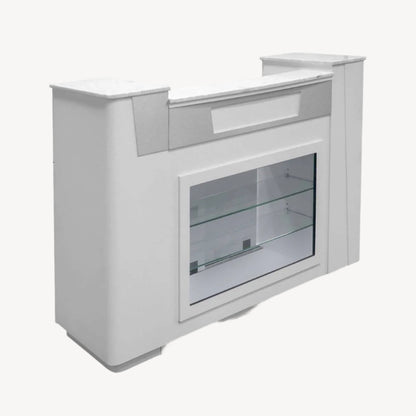 Mayakoba SONOMA Reception Desk With Glass Display - JAT-NRTBL-332-KIT