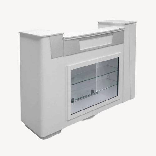 Mayakoba SONOMA Reception Desk With Glass Display - JAT-NRTBL-332-KIT