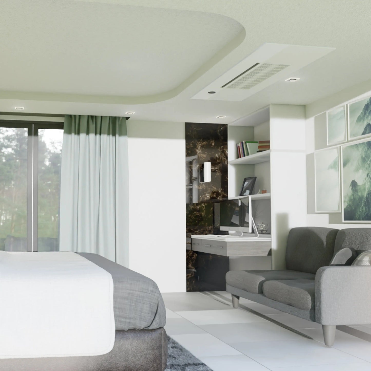 MRCOOL DIY 5th Gen Mini Split - 5-Zone 55,000 BTU Ductless Air Conditioner and Heat Pump Condenser with 18K + 18K + 12K + 12K + 9K Ceiling Cassette Air Handlers