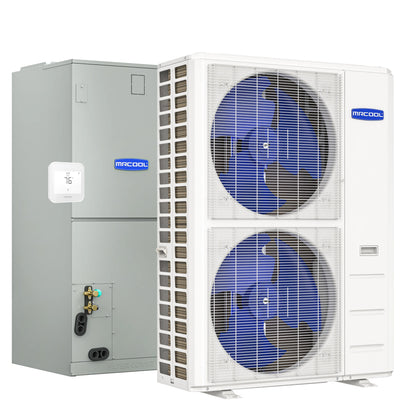 MRCOOL Hyper Heat 2nd Gen 60K BTU, 5 Ton, 16 SEER2 Heat Pump Condenser and Ducted Air Handler  - CENTRAL-60-HP-230B00-O