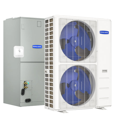 MRCOOL Hyper Heat 2nd Gen 60K BTU, 5 Ton, 16 SEER2 Heat Pump Condenser and Ducted Air Handler  - CENTRAL-60-HP-230B00-O