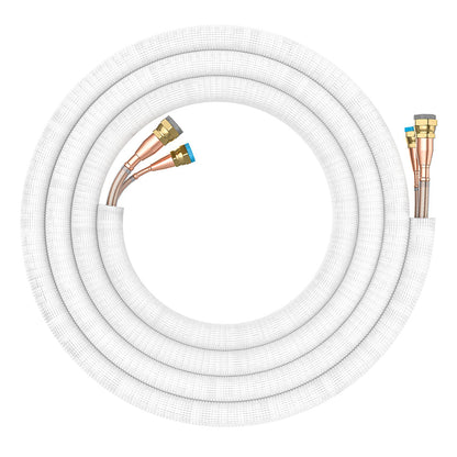 MRCOOL DIY 5th Gen 25 ft. 3/8" x 5/8" Pre-Charged Quick Connect Line Set - R454B (for 24K & 36K Indoor Units) - DIY25-3858-O