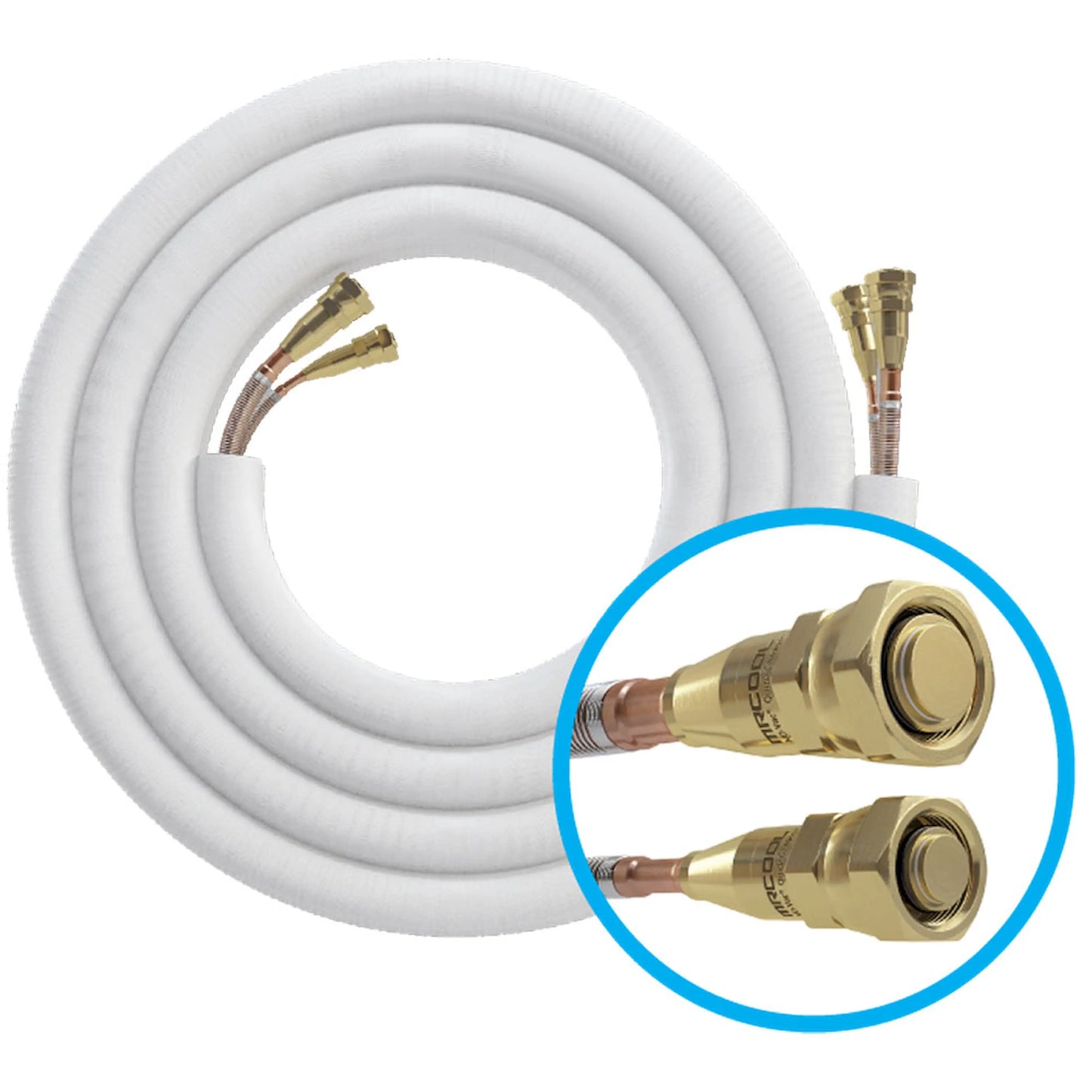 MRCOOL DIY 5th Gen 35 Ft. Pre-Charged Quick Connect Line Set with DIY Pro Cable, 1/4" x 1/2", for DIY 18K Mini Split Indoor Air Handler (DIY35-1412C-O)