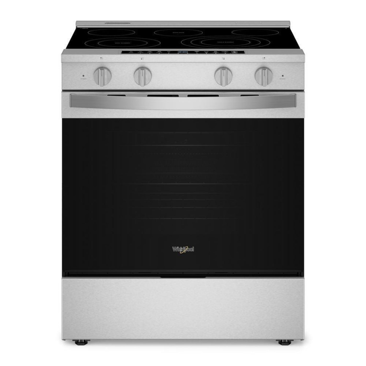 WHIRLPOOL 30-inch Smart Slide in Electric Range with Air Cooking Technology, No Preheat Air Fry, WipeClean Coating, Steam/Self Clean and High Speed Preheat in Stainless Steel - WSES7530RZ
