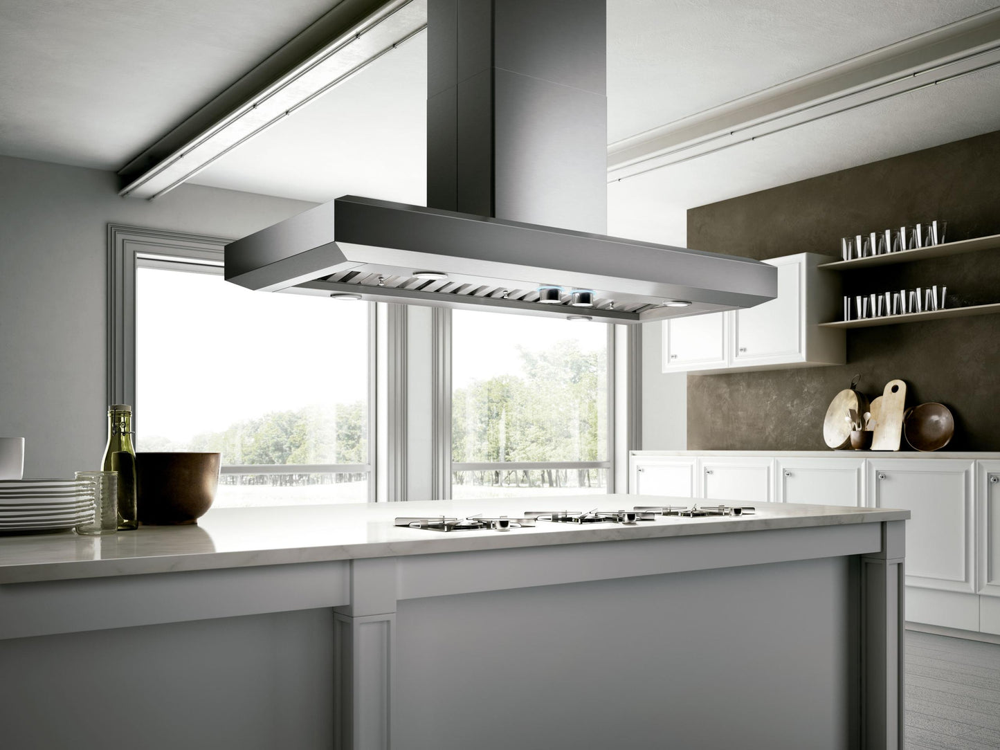 ELICA VAVANO IS Island Range Hood 42" wide - 600CFM in Stainless Steel - EVI642S1