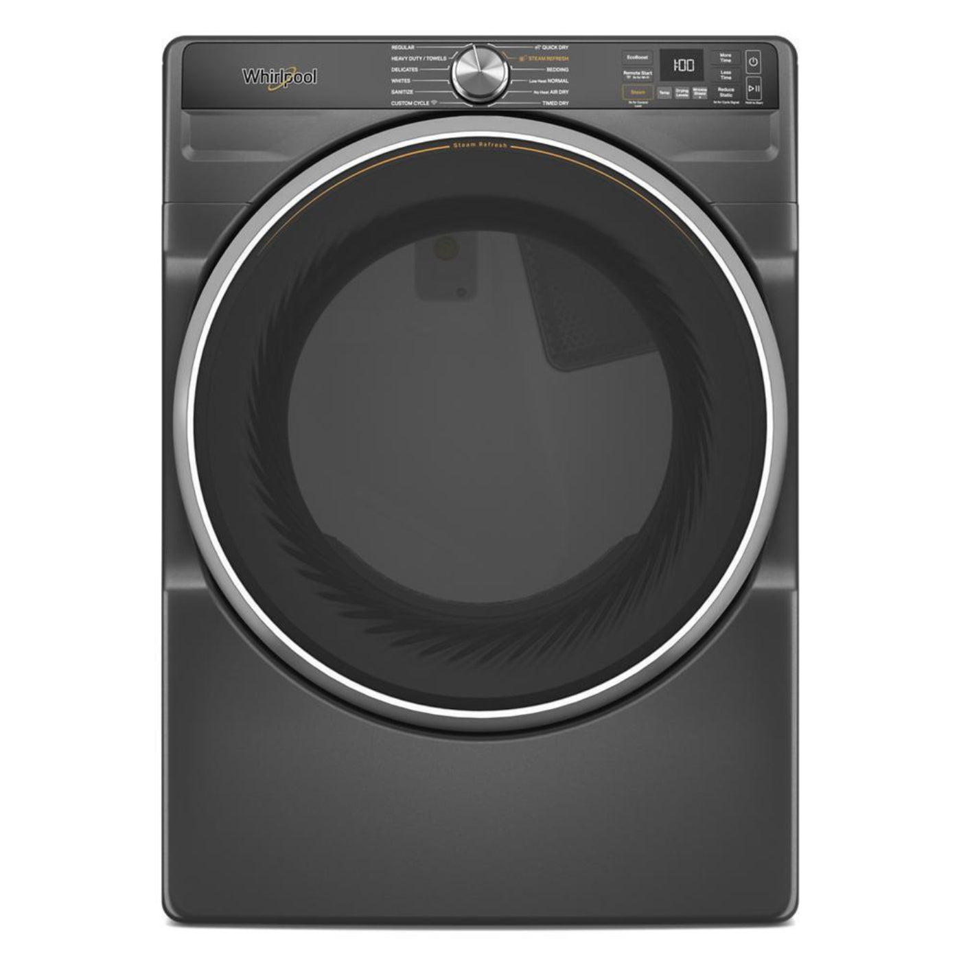 WHIRLPOOL 7.4 cu. ft. Smart Front Load ENERGY STAR Electric Dryer with Steam Capabilities in Black - WED6720RU