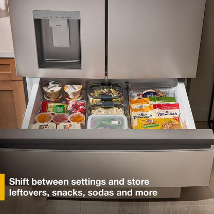 WHIRLPOOL WRMF3736SZ Whirlpool® 29 Cu. Ft. Family-Sized Capacity French Door Refrigerator with Flexible Temperature Drawer Stainless