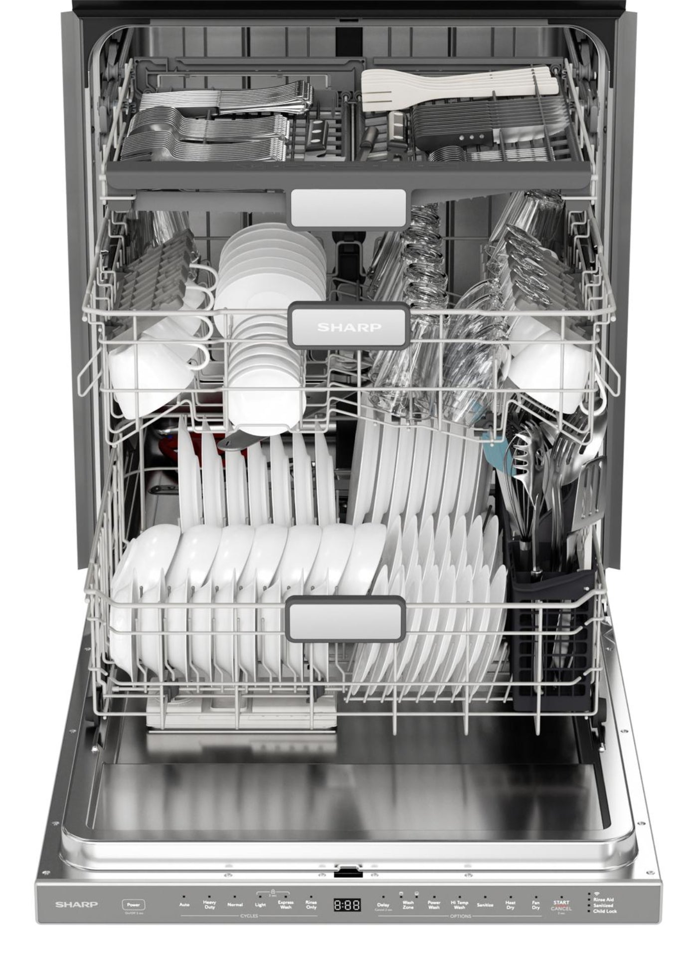 Asko SHARP 24 in. Slide-In Smart 45 dB Dishwasher - SDW6767HS