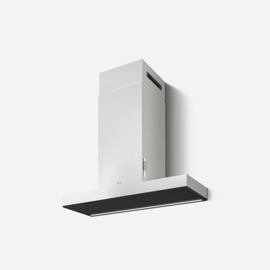 ELICA HAIKU Wall Mount Range Hood 36" wide - 600CFM in Stainless Steel On White - EHK636WH
