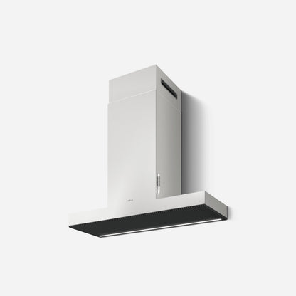 ELICA HAIKU Wall Mount Range Hood 36" wide - 600CFM in Stainless Steel On White - EHK636WH