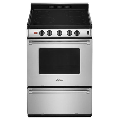 WHIRLPOOL 24-inch Freestanding Electric Range with Upswept SpillGuard Cooktop in Stainless Steel - WFE500M4HS