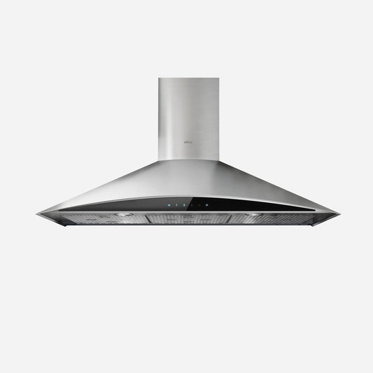 ELICA FOGLIA Wall Mount Range Hood 30" wide - 600CFM in Stainless Steel On Black - EFG630S1