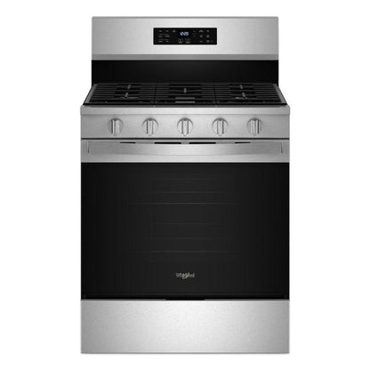 WHIRLPOOL 30-inch Gas Range with Air Cooking Technology, No Preheat Air Fry and Air Baking and Self Clean in Stainless Steel - WFGS5030RS