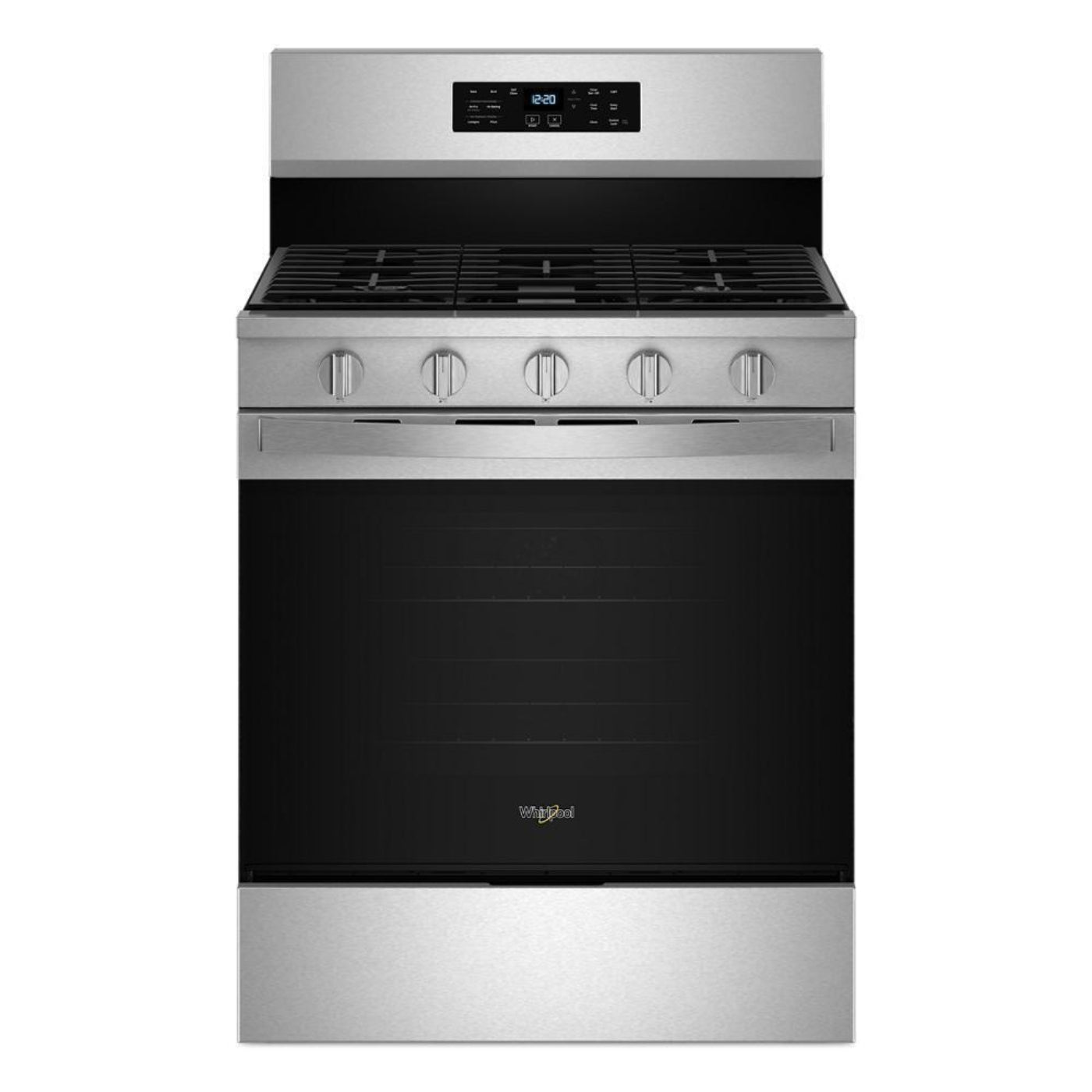 WHIRLPOOL 30-inch Gas Range with Air Cooking Technology, No Preheat Air Fry and Air Baking and Self Clean in Stainless Steel - WFGS5030RS