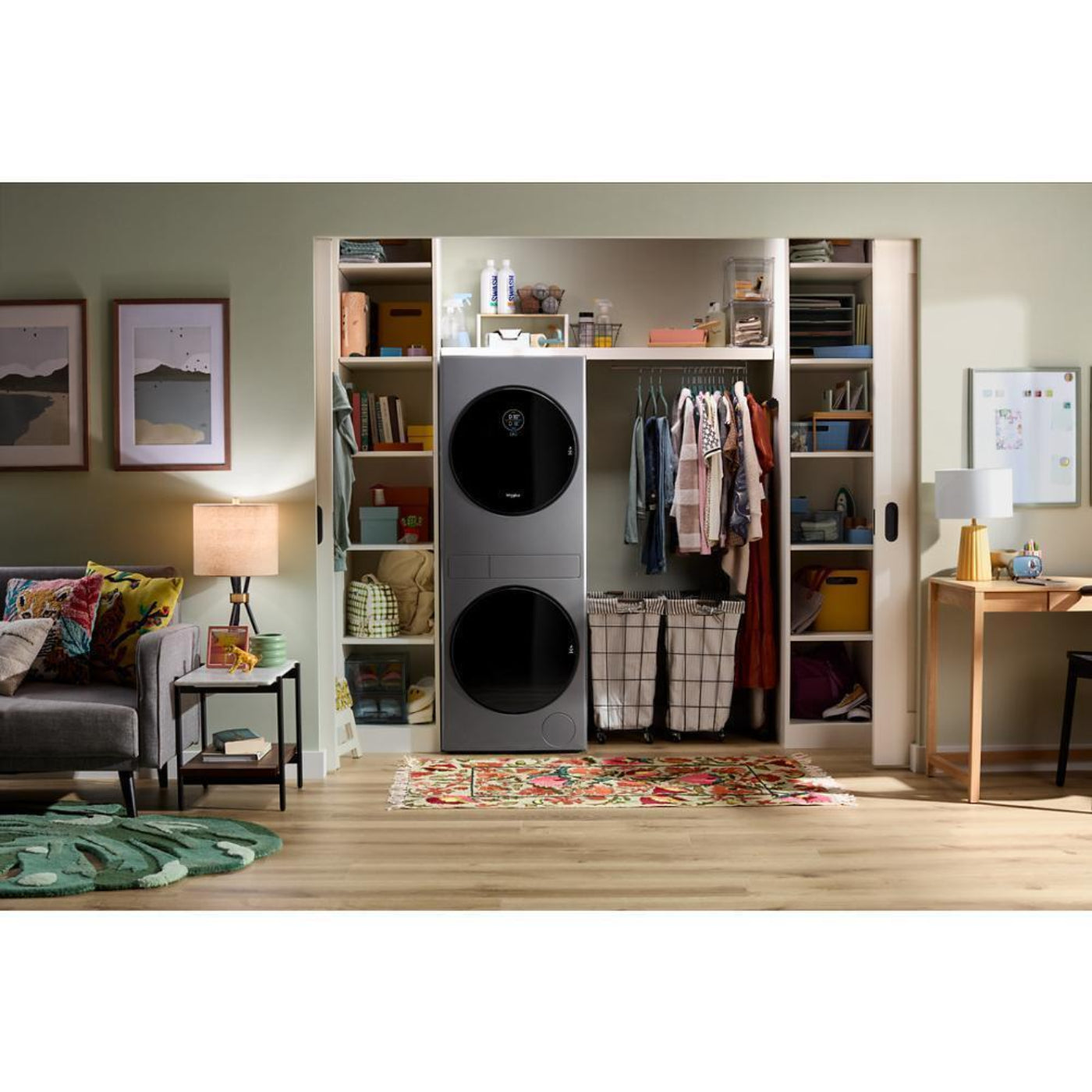 WHIRLPOOL WFH5424SJ Compact ENERGY STAR® Ventless Heat Pump Laundry Tower with 2.7-cu ft Washer and Electric 4.3-cu ft Dryer Stainless