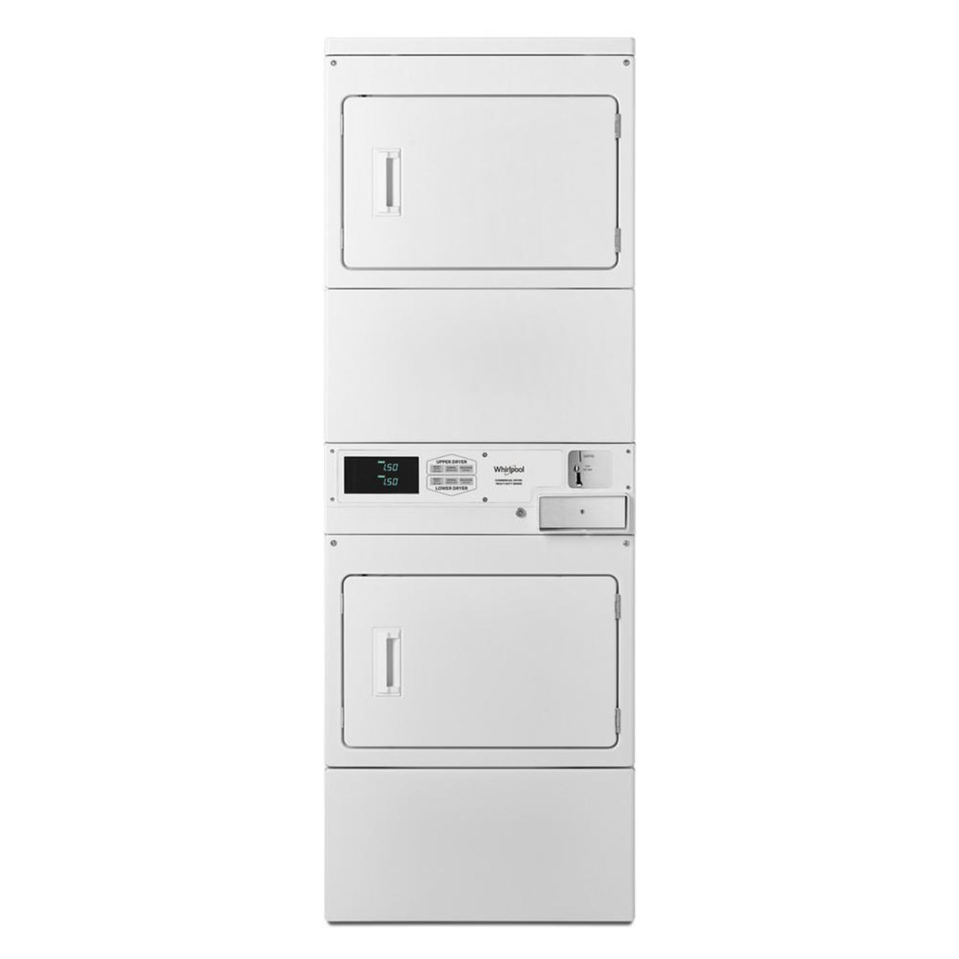 WHIRLPOOL Commercial Gas Stack Dryer with Factory-Installed Coin Drop and Coin Box White - CGSP2958JQ