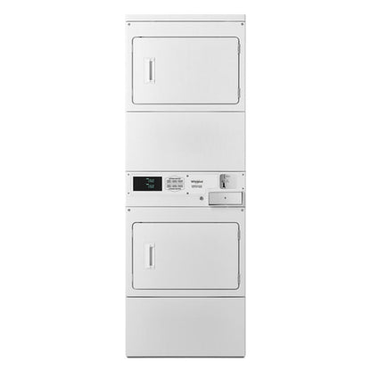 WHIRLPOOL Commercial Gas Stack Dryer with Factory-Installed Coin Drop and Coin Box White - CGSP2958JQ