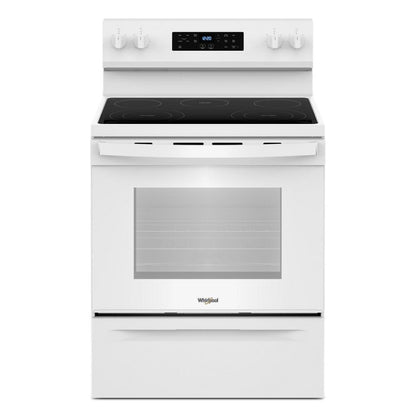 WHIRLPOOL 30-inch Electric Range with No Preheat Mode and Steam Clean White - WFES3330RW