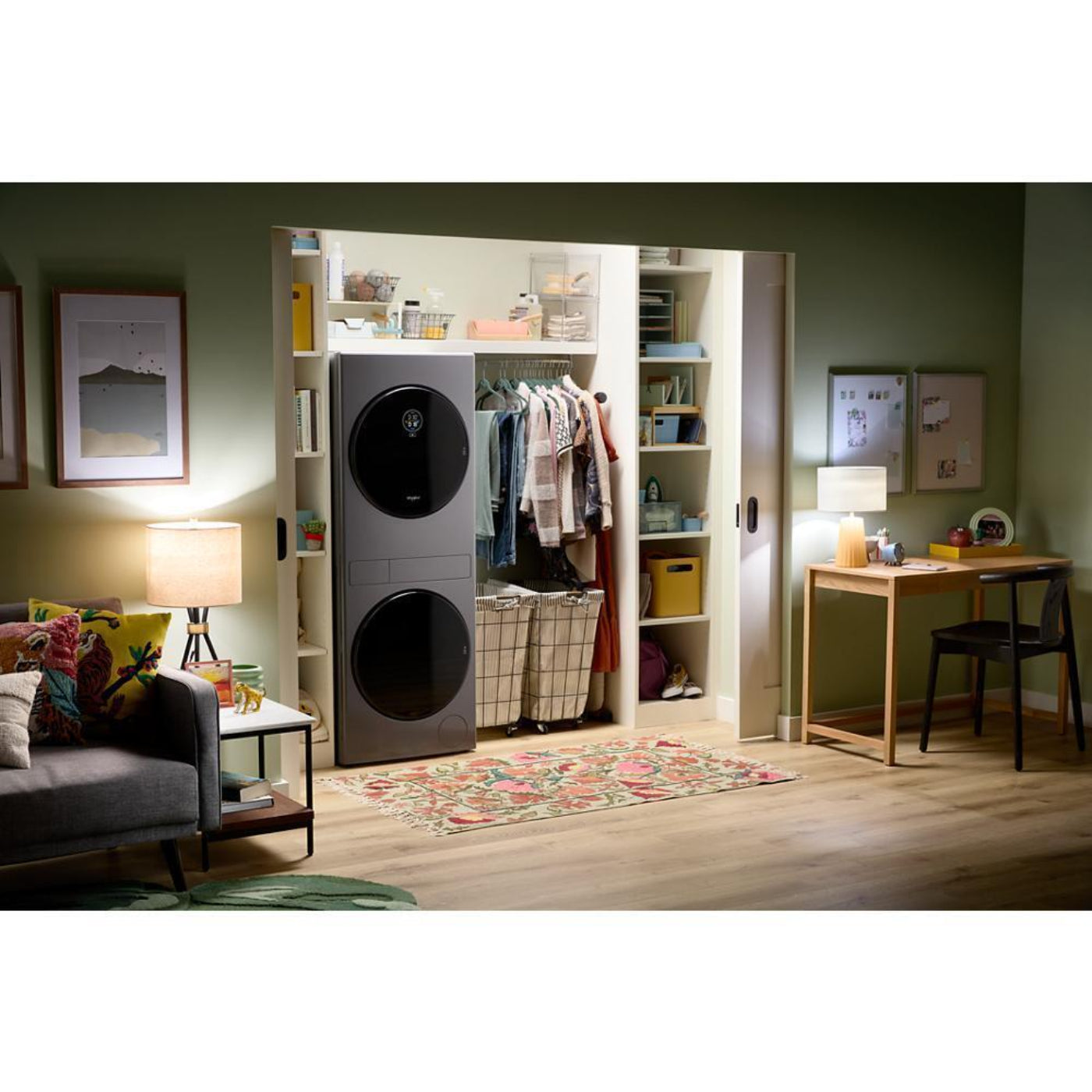 WHIRLPOOL WFH5424SJ Compact ENERGY STAR® Ventless Heat Pump Laundry Tower with 2.7-cu ft Washer and Electric 4.3-cu ft Dryer Stainless