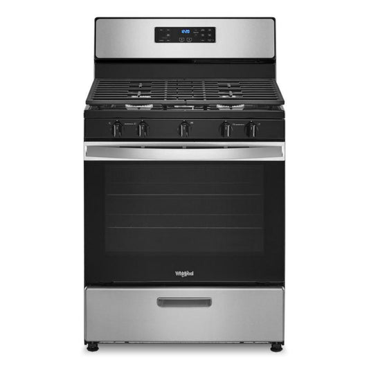 WHIRLPOOL 5.1 Cu. Ft. Freestanding Gas Range with Edge to Edge Cooktop in Stainless Steel - WFG505M0MS