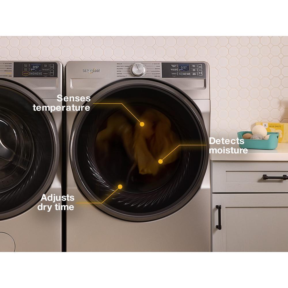 WHIRLPOOL WED5720RR 7.4 cu. ft. Smart Front Load ENERGY STAR® Electric Dryer with Wrinkle Shield™ Option Silver
