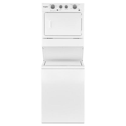 WHIRLPOOL 3.5 cu.ft Electric Stacked Laundry Center 9 Wash cycles and AutoDry White - WET4027HW