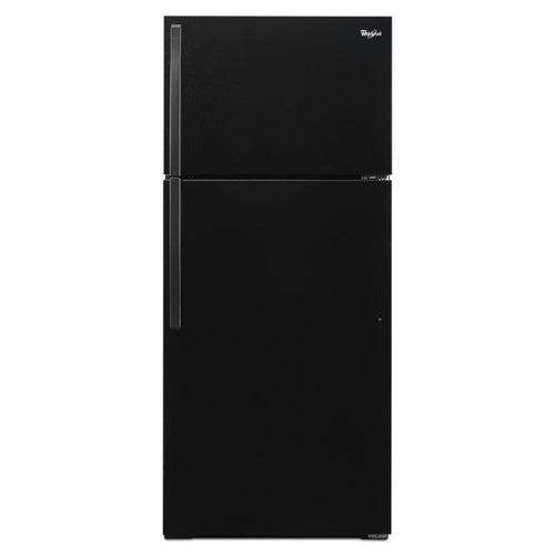 WHIRLPOOL 28-inch Wide Top Freezer Refrigerator - 14 cu. ft. Black - WRT314TFDB