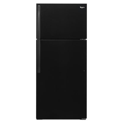 WHIRLPOOL 28-inch Wide Top Freezer Refrigerator - 14 Cu. Ft. Black - WRT104TFDB