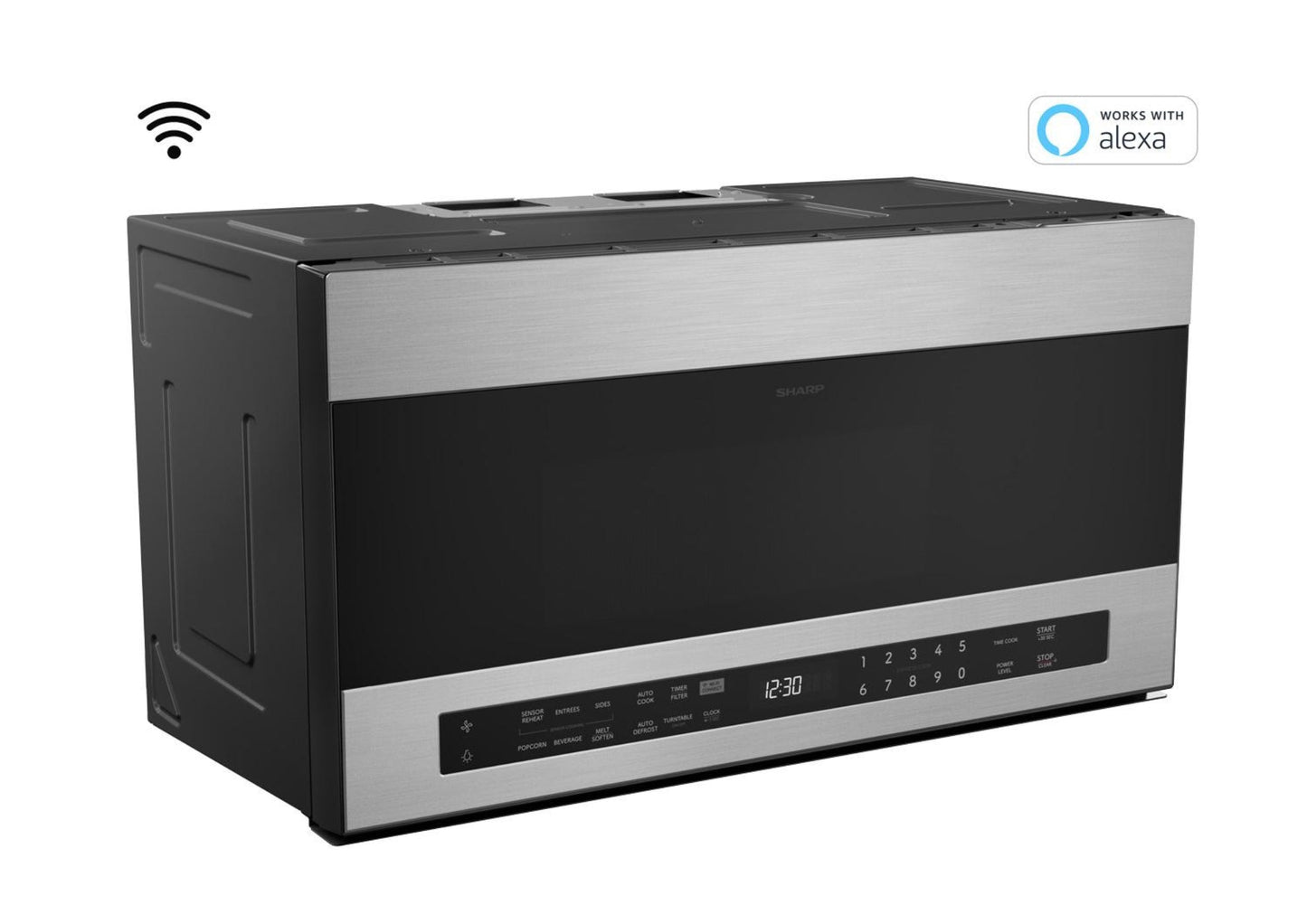 SHARP 1.7 cu. ft. Smart Over-the-Range Microwave Oven - SMO1759JS