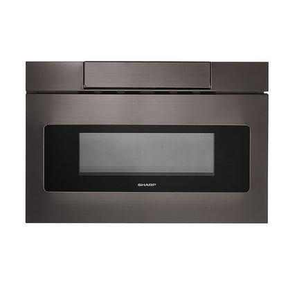 SHARP 24 in. 1.2 cu. ft. 950W Sharp Black in Stainless Steel Microwave Drawer Oven - SMD2470AH
