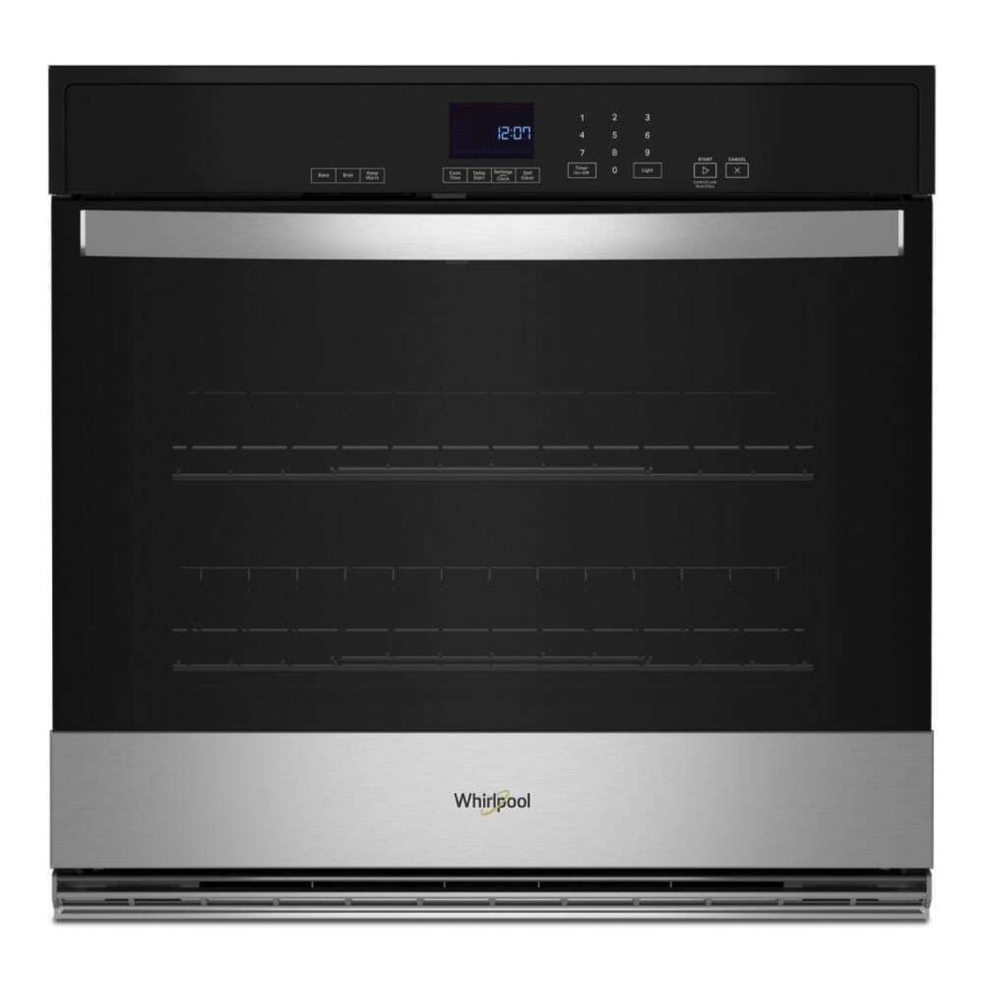 WHIRLPOOL 30-Inch Single Self-Cleaning Wall Oven - 5.0 Cu. Ft. Stainless - WOES3030LS