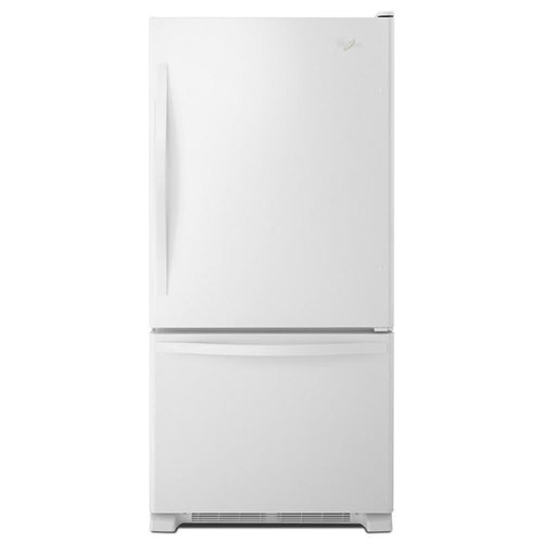 WHIRLPOOL 33-inches wide Bottom-Freezer Refrigerator with SpillGuard Glass Shelves - 22 cu. ft White - WRB322DMBW