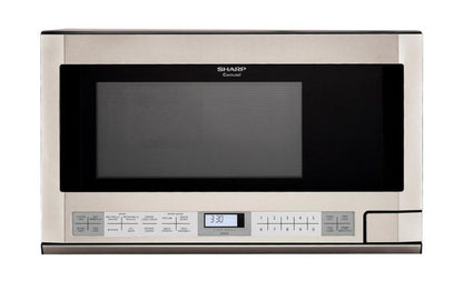 SHARP 1.5 cu. ft. 1100W in Stainless Steel Sharp Over-the-Counter Carousel Microwave Oven - R1214TY