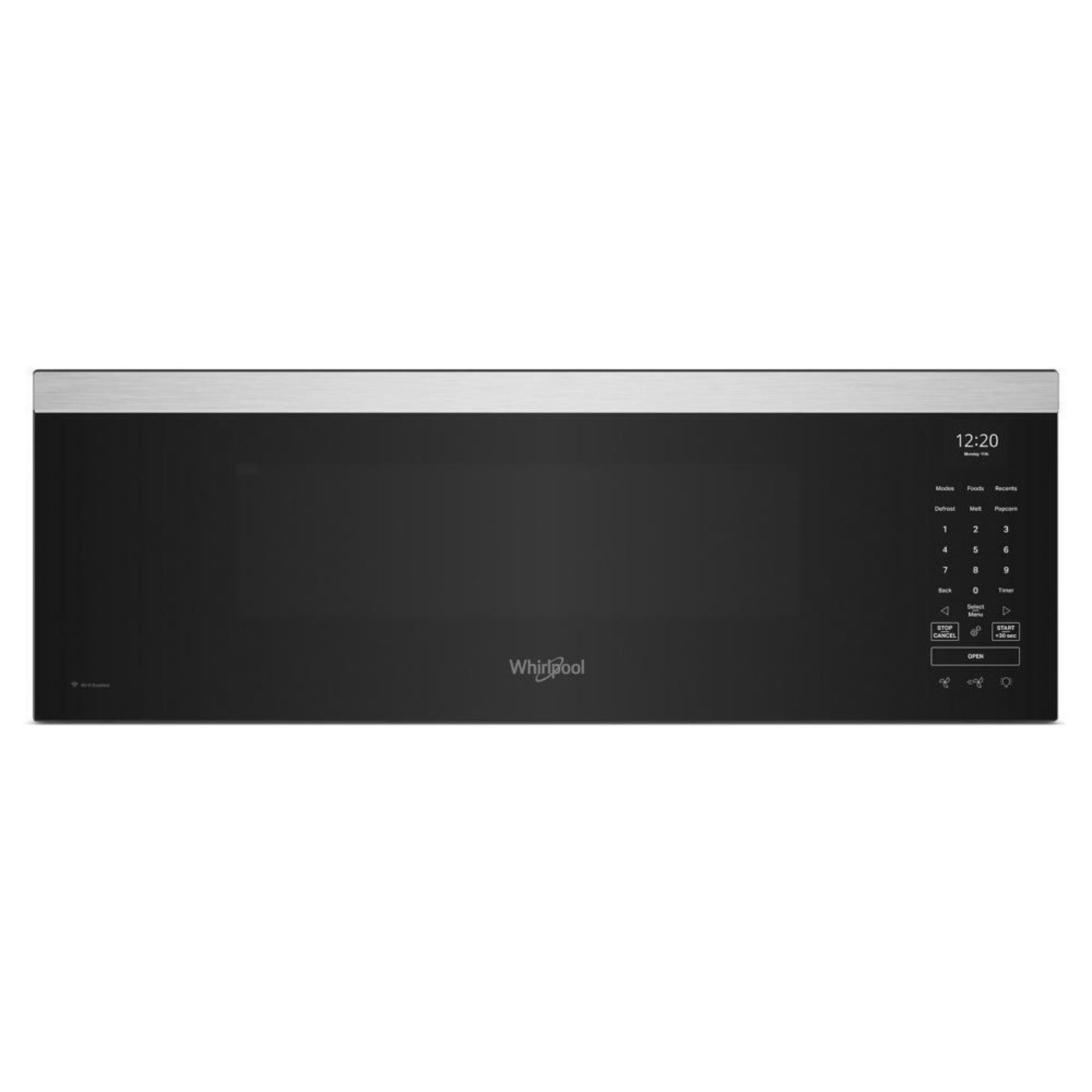 WHIRLPOOL 1.1 cu. ft. Smart Low Profile Microwave Hood Combination with 450 CRM 4-Speed Venting in Stainless Steel - WMML5530RZ