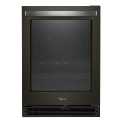 WHIRLPOOL 24-inch Wide Undercounter Beverage Center - 5.2 cu. ft. Black in Stainless Steel - WUB50X24HV