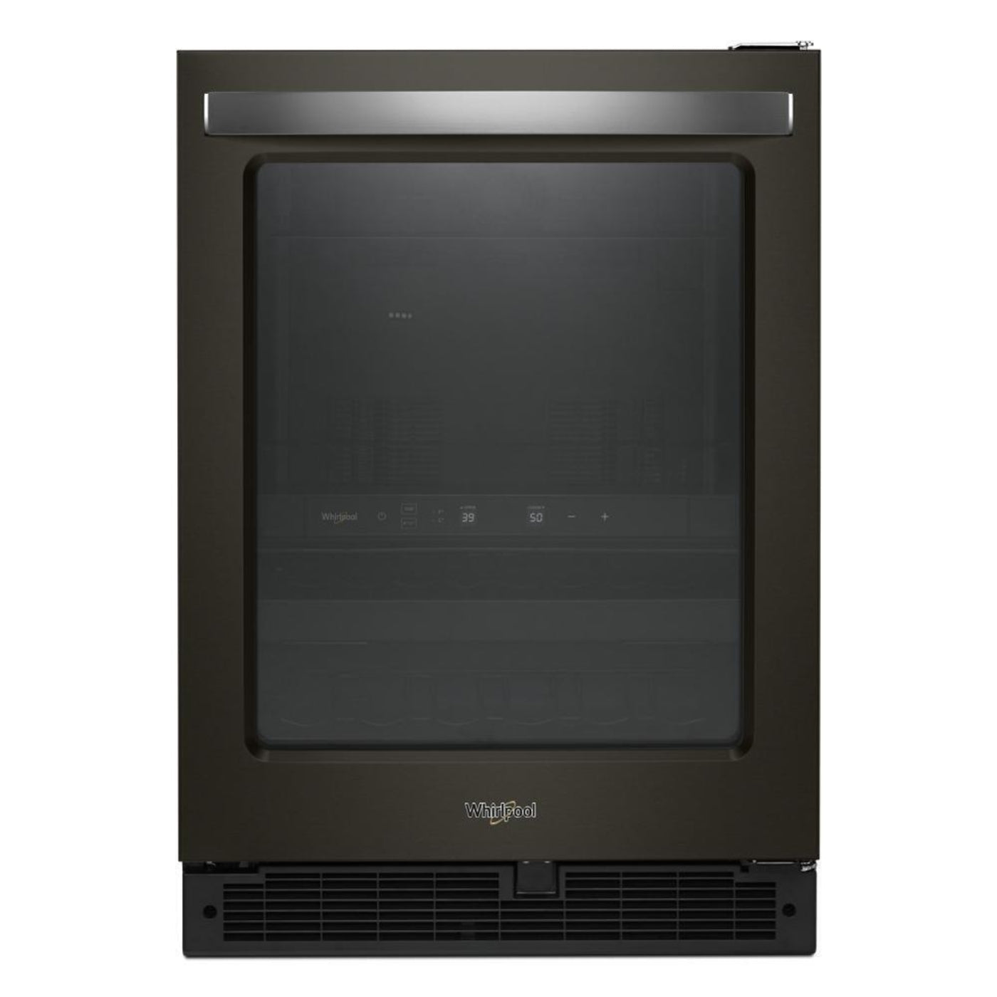 WHIRLPOOL 24-inch Wide Undercounter Beverage Center - 5.2 cu. ft. Black in Stainless Steel - WUB50X24HV