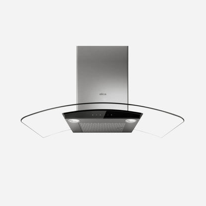 ELICA COMO Wall Mount Range Hood 36" wide - 600CFM in Stainless Steel On Black - ECM636S3