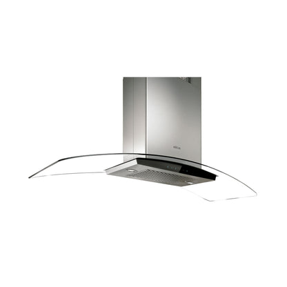 ELICA CINGOLI Island Range Hood 30" wide - 600CFM in Stainless Steel On Black - ECN636S3