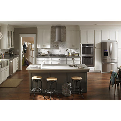 WHIRLPOOL 30" Modern Glass Wall Mount Range Hood in Stainless Steel - WVW75UC0DS
