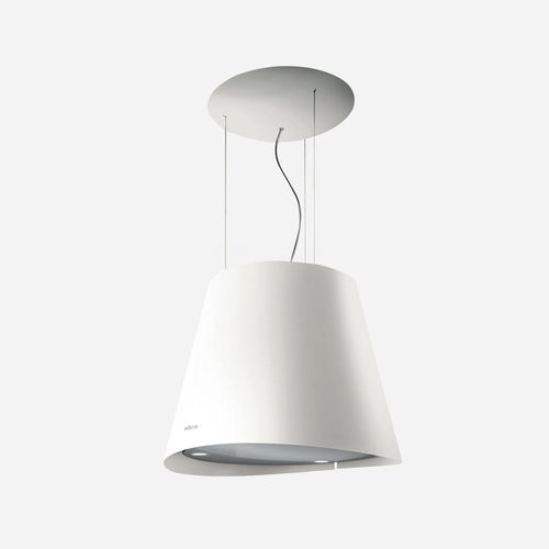 ELICA EES320WT EASY WHITE Island Range Hood 20 1/4 wide - 350CFM in Stainless Steel On White - EES320WT
