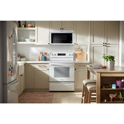 WHIRLPOOL 30-inch Energy Star Electric Range with Air Cooking Technology, No Preheat Air Fry and Air Baking and Self Clean White - WFES5030RW