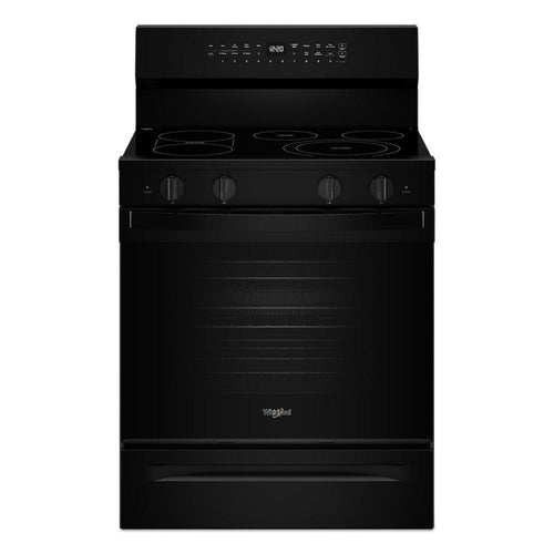 WHIRLPOOL 30-inch Electric Smart Range with Air Cooking Technology, No Preheat Air Fry, High Speed Preheat Oven, WipeClean Coating, and Steam/Self Clean Black - WFES7530RB