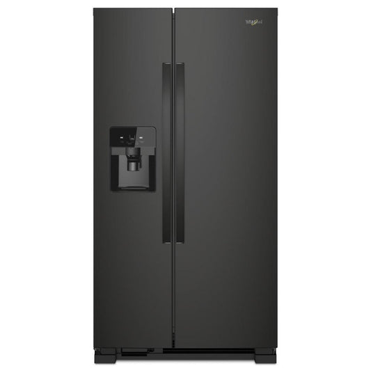 WHIRLPOOL 33-inch Wide Side-by-Side Refrigerator - 21 cu. ft. Black - WRS321SDHB