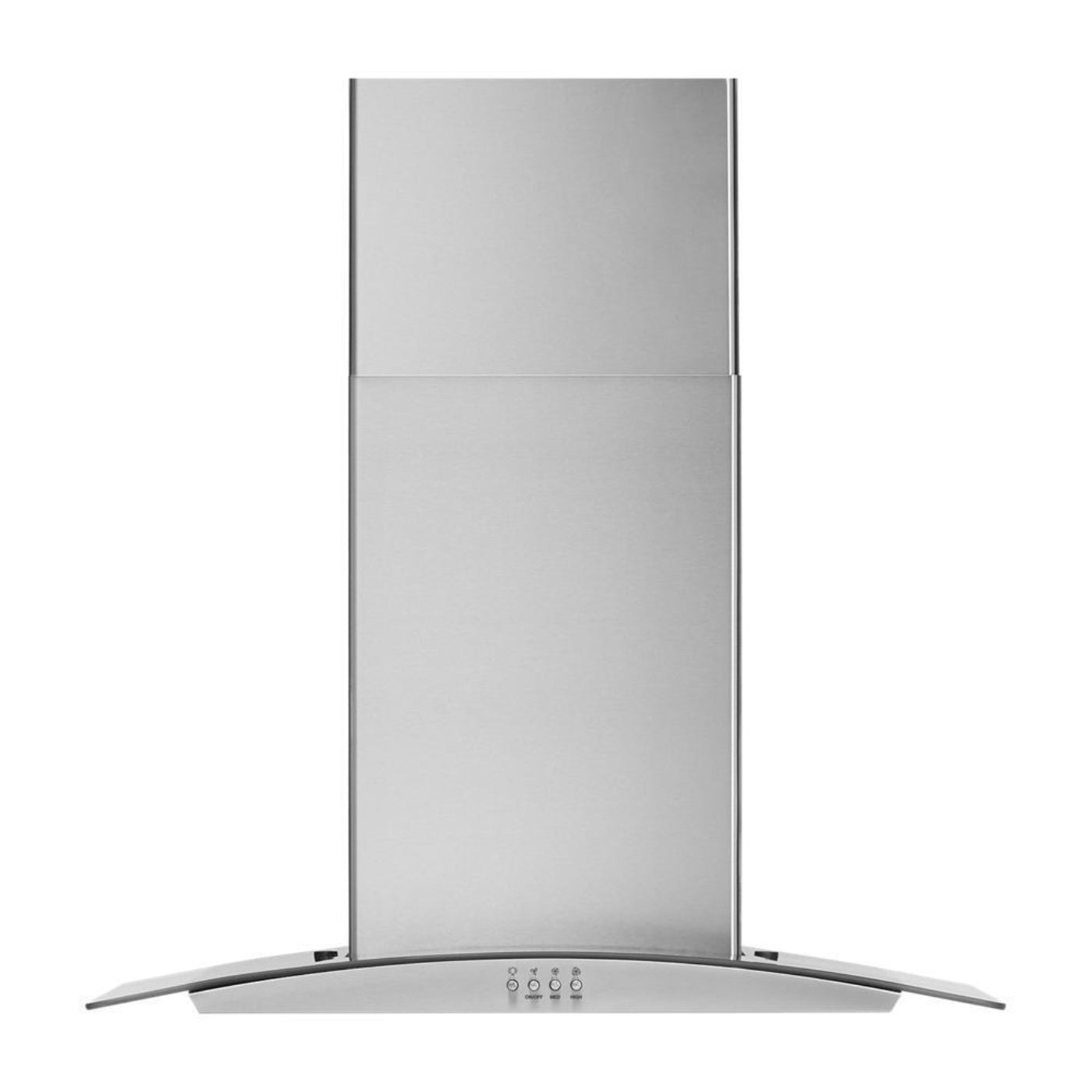WHIRLPOOL 30" Curved Glass Wall Mount Range Hood in Stainless Steel - WVW51UC0LS