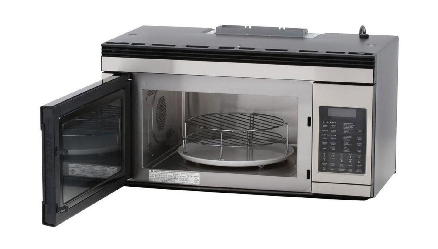 SHARP 1.1 cu. ft. 850W Sharp in Stainless Steel Over-the-Range Convection Microwave Oven - R1874TY
