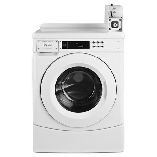 WHIRLPOOL COMMERCIAL 27" Commercial High-Efficiency Energy Star-Qualified Front-Load Washer Featuring Factory-Installed Coin Drop with Coin Box White - CHW9150GW