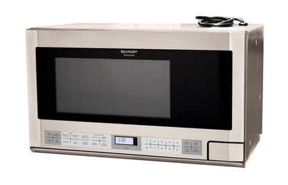 SHARP 1.5 cu. ft. 1100W in Stainless Steel Sharp Over-the-Counter Carousel Microwave Oven - R1214TY