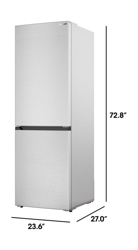 SHARP Sharp 24 in. Bottom-Freezer Counter-Depth Refrigerator - SJB1255GS